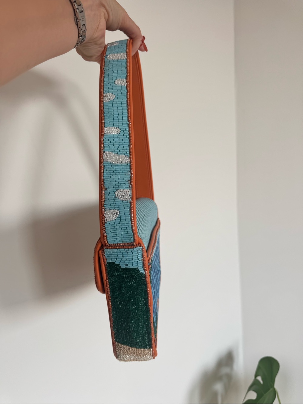 STAUD Tommy Beaded Aperol Spritz Purse - Picture 5 of 9